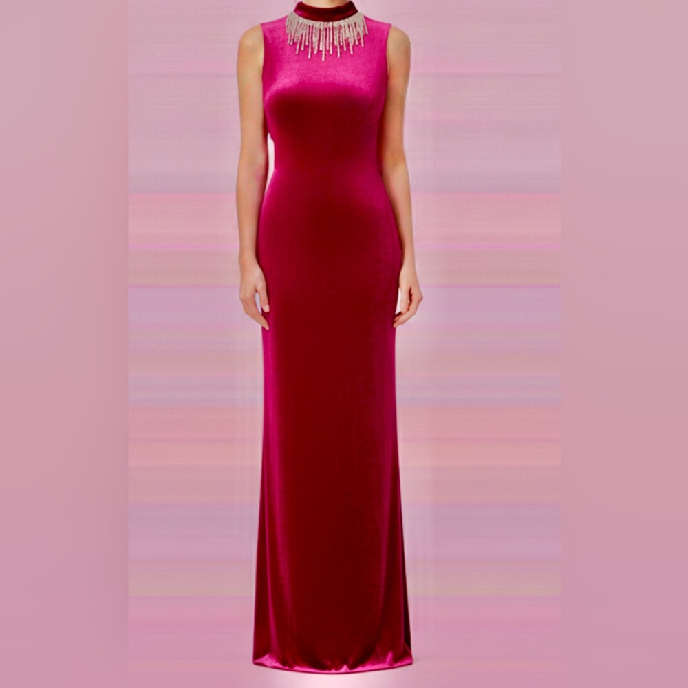 Elegant Pink Evening Gown